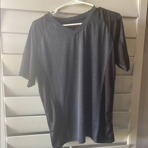 Black and Blue Short Sleeve Crew Neck Tee